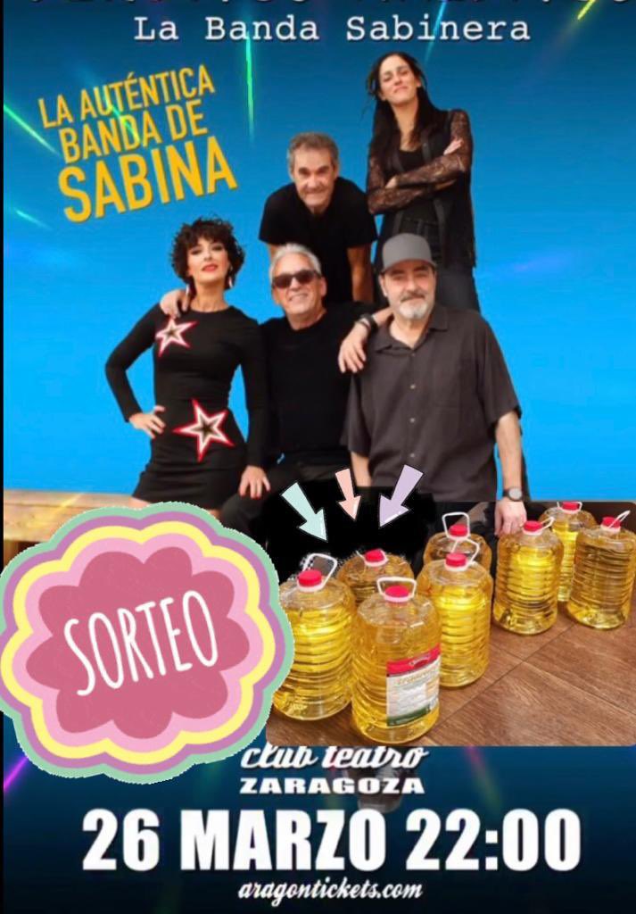 A cantar por Sabina el viernes en la sala Oasis de Zaragoza, por fin!!!! Os acompañamos en casi todas las tonalidades…..,oiga!!!! Aparte, sorteo de póster firmado. Nos vemos.