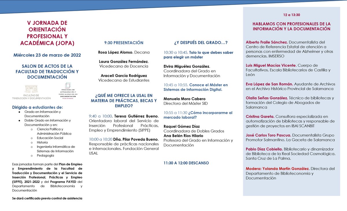 fgusal's tweet photo. #BECAS | El miércoles, 23 marzo, en la Facultad de @Docutradus, se celebrará la V Jornada de Orientación Profesional y Académica y tendremos ocasión de presentaros las diferentes oportunidades de realizar prácticas formativas con nuestro #ProgramaClave
https://t.co/cqwKoGzdZo https://t.co/smi2YzhbtT