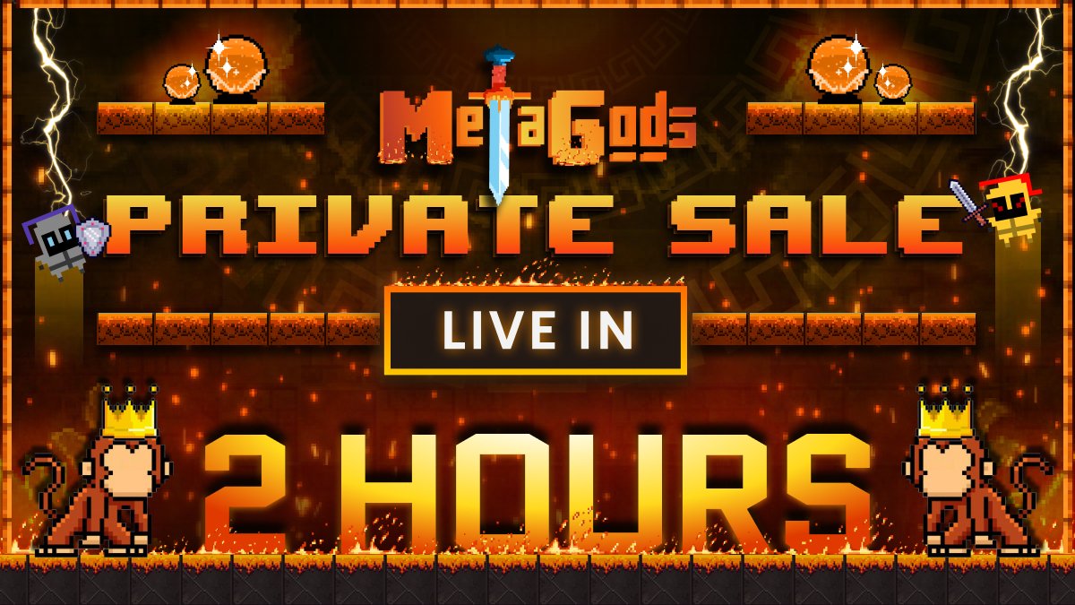 The #MGODLandSale is LIVE in 2 HOURS🎉🎉

🔥 12 PM UTC

There is no other place than here to be!👀  

Begin/Expand your journey into metaverse with #MetaGods ✨
