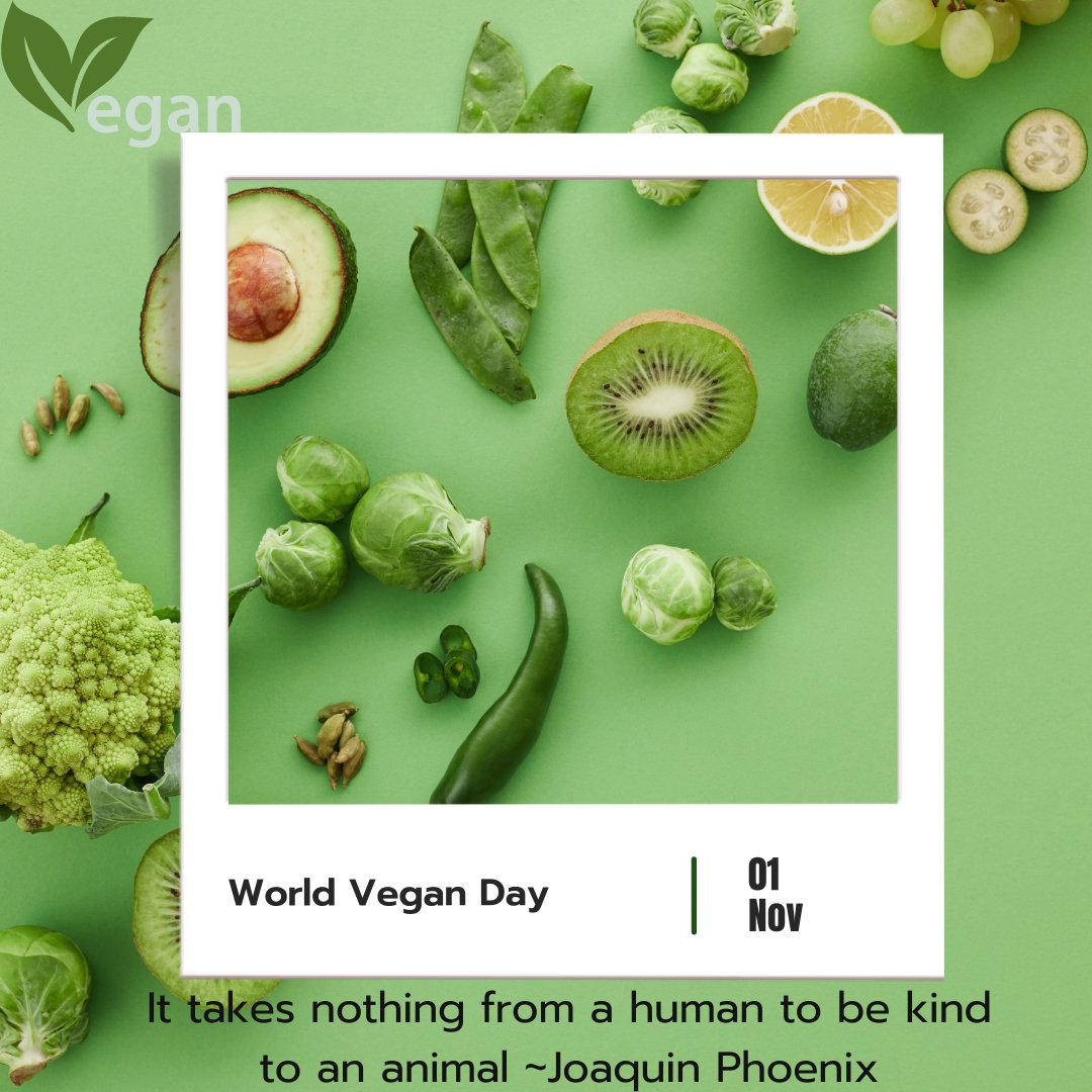 veganissmm's tweet photo. World Vegan Day is an annual event celebrated by vegans around the world every 1 November. The benefits of veganism for humans and the natural environment are celebrated through activities such as setting up stalls, hosting potlucks, and planting memorial trees. 
#worldveganday https://t.co/e5mRyepqxr
