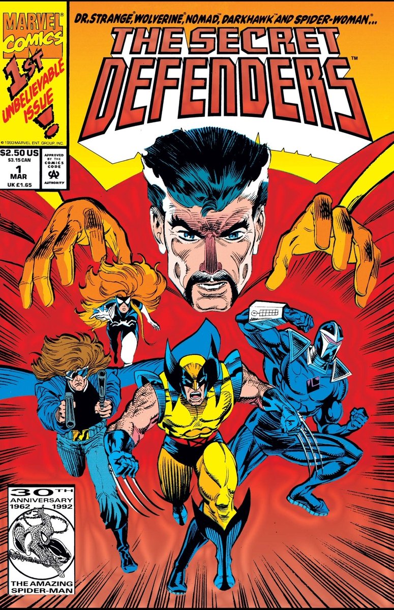 evan_bevins's tweet photo. Starting a read-through of #SecretDefenders, the 90s Marvel series that found Doctor Strange drafting disparate groups of Marvel heroes to combat mysterious threats. Up first: Darkhawk, Nomad, Spider-Woman and Wolverine. Click the link below and join in!
https://t.co/K5pFbXgRZz https://t.co/fLSz9rneUP