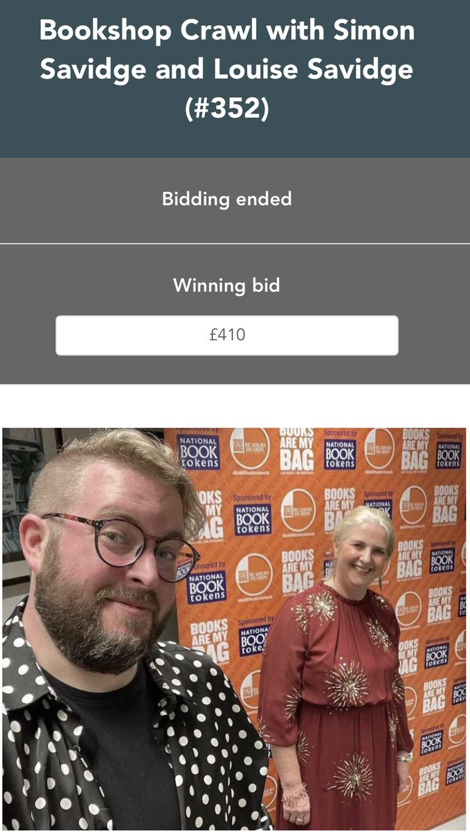 SavidgeReads's tweet photo. Thank you to everyone who bid on a bookshop crawl with @LouiseSavidge1 and I for #BookAidForUkraine means heaps. Can’t wait for the bookshopping afternoon of delight! https://t.co/isXeIinYLW