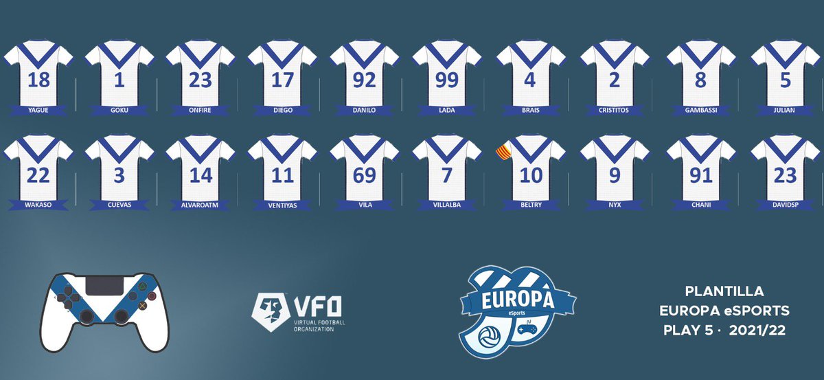 🎮 Aquesta és la nostra plantilla per a les competicions de #PS5 per a competir a les millors divisions de l’estat 

▶️ Una temporada històrica i que significa la culminació del projecte iniciat al 2018 a la categoria mes baixa 

▶️ Amb <a href="/AlexBeltry/">Alex Beltry</a> com a capità i responsable