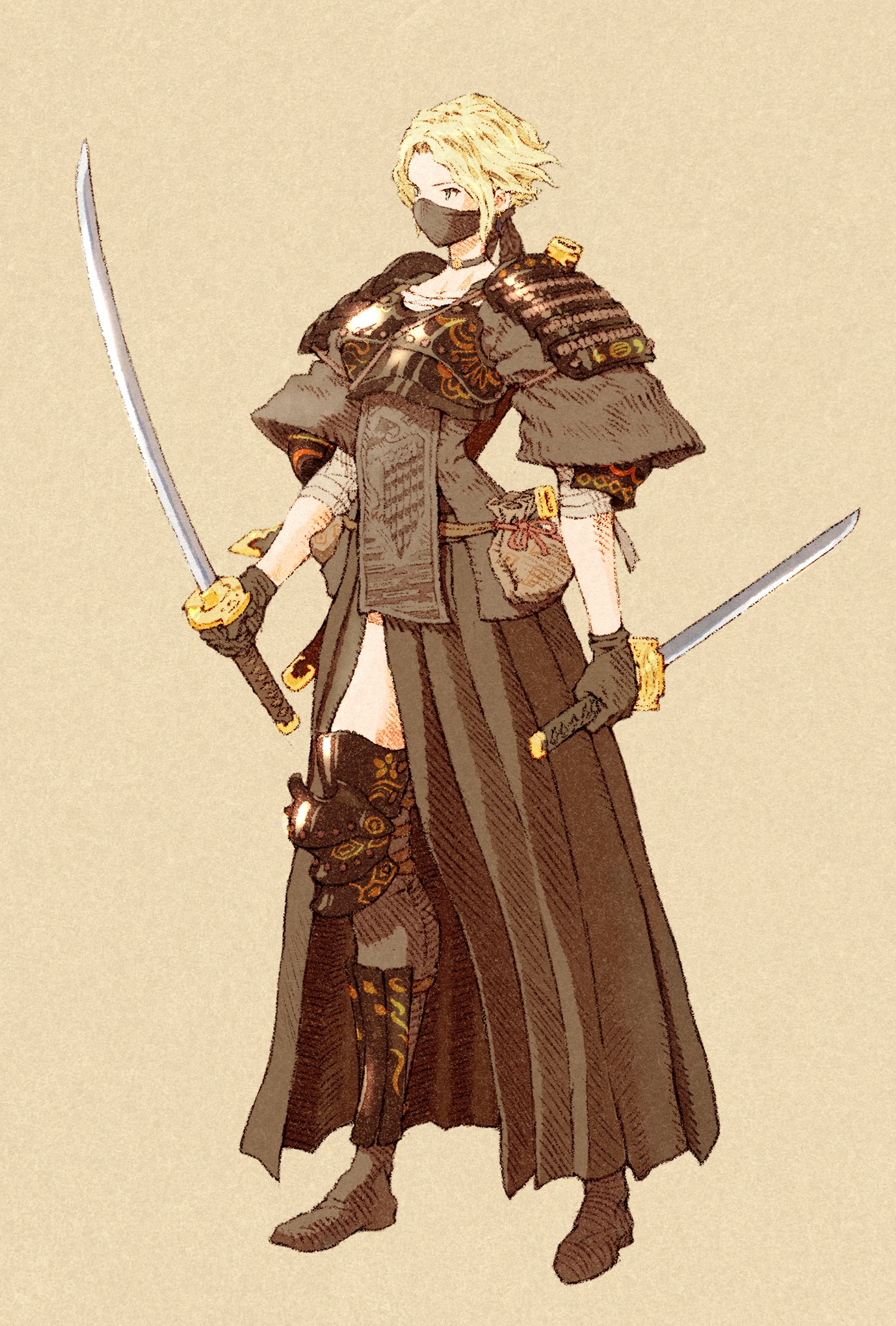 神戸新一 オリジナルイラストです 侍 と忍者 を合わせたような女性キャラです ファンタジー イラスト オリジナル T Co Lrfrkwmo2k Twitter