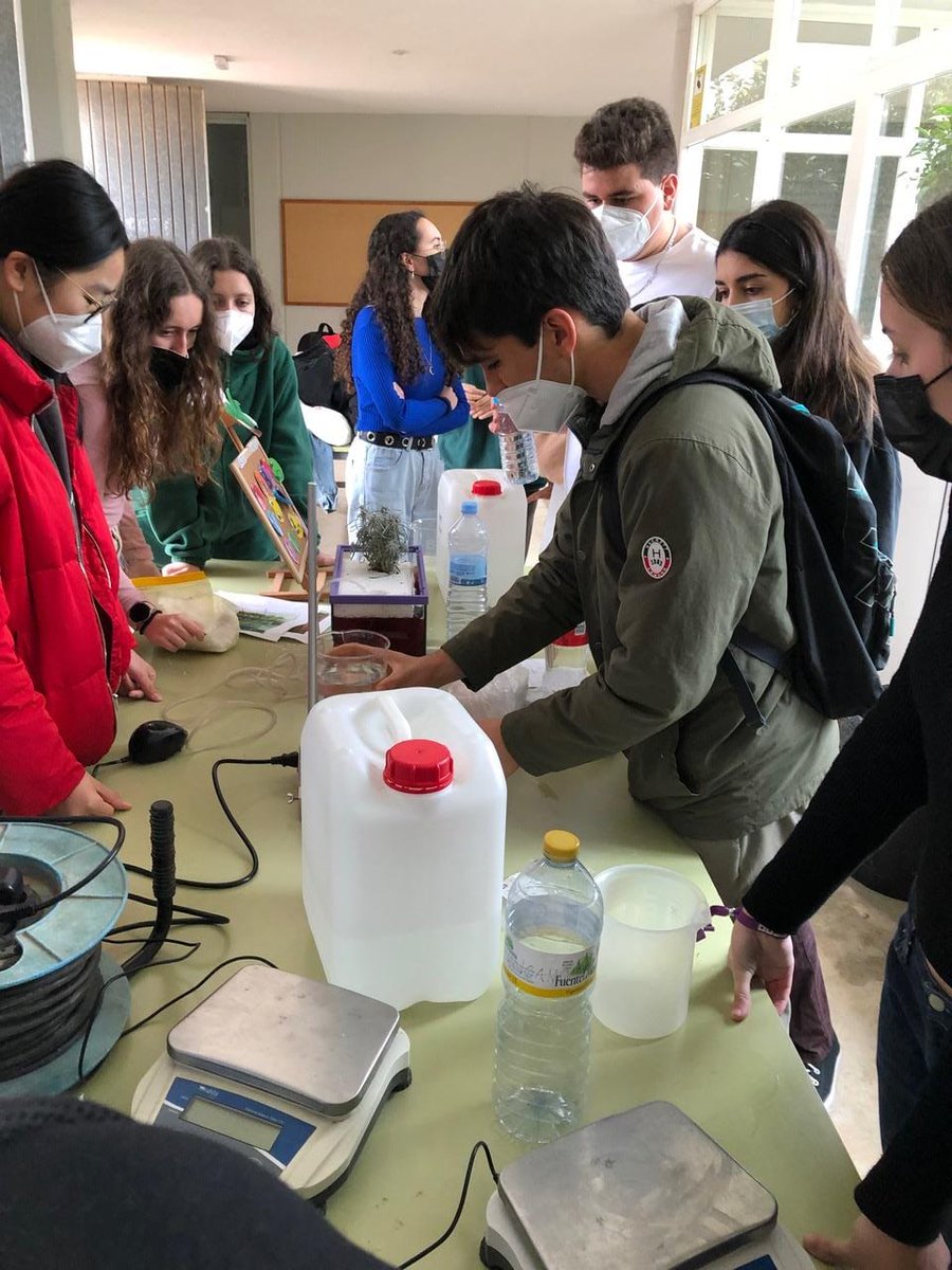 iaxmurcia's tweet photo. @etsiaupct @UPCTnoticias @Educarm Nuestros alumnos 👩🔬👨🔬 realizaron prácticas 🔬🧫🧪⚗️ de cultivos hidropónicos , determinación de materia orgánica de suelos y postprocesado de alimentos.
#SemanaCienciaIAX
@UPCTnoticias
@Educarm https://t.co/AO2EogRBeH