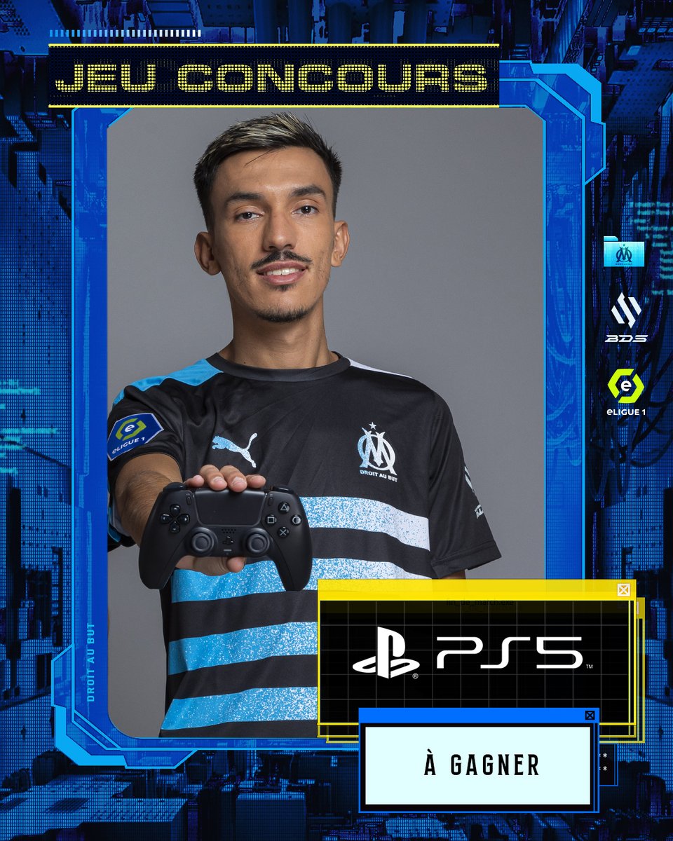 OM_Esport_'s tweet photo. Avec la @e_LIGUE_1, nous avons un très beau cadeau à vous offrir ! 🎁🎮
Nous mettons en jeu une #PS5 ! 🏆

Pour participer :
➡️ RT ce tweet
➡️ Follow @OM_Esport_
➡️ Follow @TeamBDS
➡️ Follow @e_LIGUE_1

Bonne chance et allez l’OM ! 🔵 ⚪ https://t.co/7NzfcT3uhm