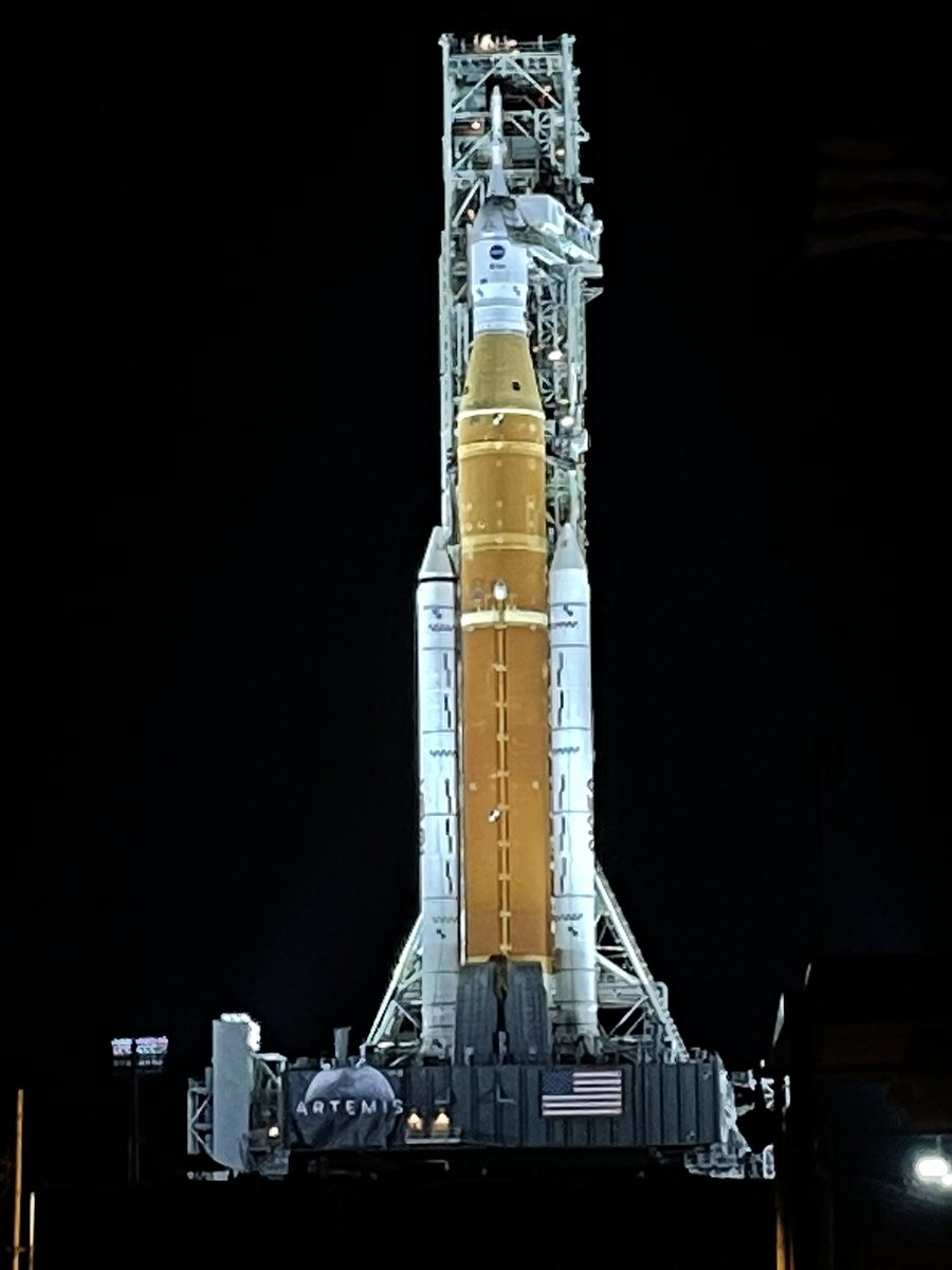 Not since Apollo 10 in May 1969 has a moon-bound rocket sat on Pad 39B at the Kennedy Space Center. Go Artemis 1 and the KSC Team! #WeAreGoing
