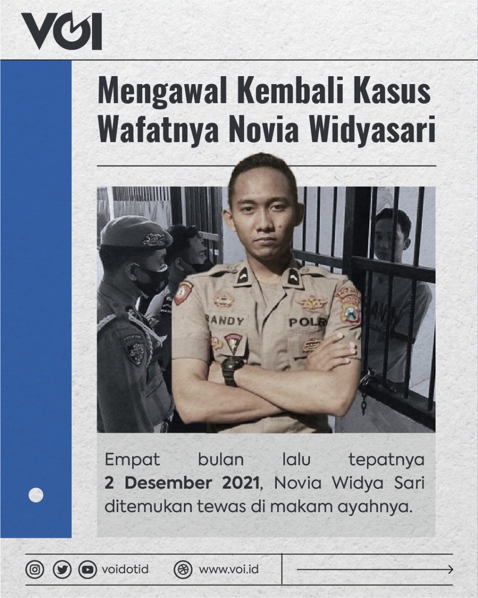Sebuah Utas :

Belakangan kita mungkin lupa dengan kasus Novia Widyasari, hingga saat ini perkembangan kasus tentang Novia masih belum menemui titik terang.