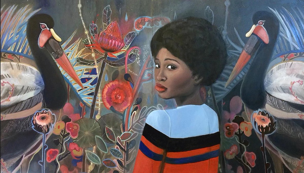 WomensArtForAll's tweet photo. Leila #Fanner #WomensArt #ArtByWomen •King's Daughter With Saddle Bills• https://t.co/ftzdJhr2Yd