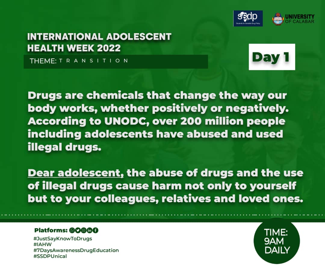 SSDPUNICAL1's tweet photo. Day 1
#JustSayKnowToDrugs
#IAHW2022
#7DaysAwarenessDrugEducation
#Ssdpunical

@ssdpofficial 
@Ssdpng
@IDPCnet 
@Imo_Uchenna https://t.co/BWfIHeBQ2k