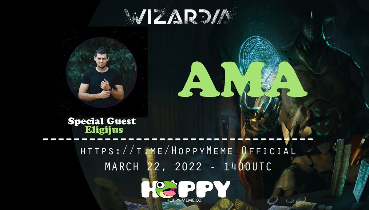 HOPPY Launchpad (@hoppymeme) on Twitter photo 🚀We are hosting an AMA session with
<a href="/PlayWizardia/">Wizardia | Fight Your Way to Glory</a> !!
📅AMA date: March 22 2022
⏰Time : 1400UTC
Ask questions below now and live question on our Telegram! Stand a chance to walkaway with $150BUSD!
In order to win: Tag 3 friends & follow
<a href="/PlayWizardia/">Wizardia | Fight Your Way to Glory</a> <a href="/HoppyMeme/">HOPPY Launchpad</a> 🚀We are hosting an AMA session with
<a href="/PlayWizardia/">Wizardia | Fight Your Way to Glory</a> !!
📅AMA date: March 22 2022
⏰Time : 1400UTC
Ask questions below now and live question on our Telegram! Stand a chance to walkaway with $150BUSD!
In order to win: Tag 3 friends & follow
<a href="/PlayWizardia/">Wizardia | Fight Your Way to Glory</a> <a href="/HoppyMeme/">HOPPY Launchpad</a>
