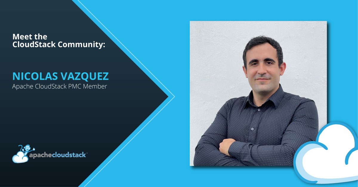 Apache CloudStack (@cloudstack) on Twitter photo Meet the CloudStack Community: Nicolas Vazquez! A Senior Software Engineer at @ShapeBlue and is a PMC member of the Apache #CloudStack project. Spends his time designing & implementing features in #ACS. Can be seen acting as a release manager
<a href="/nvazquezuy/">Nicolas Vazquez</a>
bit.ly/3CW60C6 Meet the CloudStack Community: Nicolas Vazquez! A Senior Software Engineer at @ShapeBlue and is a PMC member of the Apache #CloudStack project. Spends his time designing & implementing features in #ACS. Can be seen acting as a release manager
<a href="/nvazquezuy/">Nicolas Vazquez</a>
bit.ly/3CW60C6