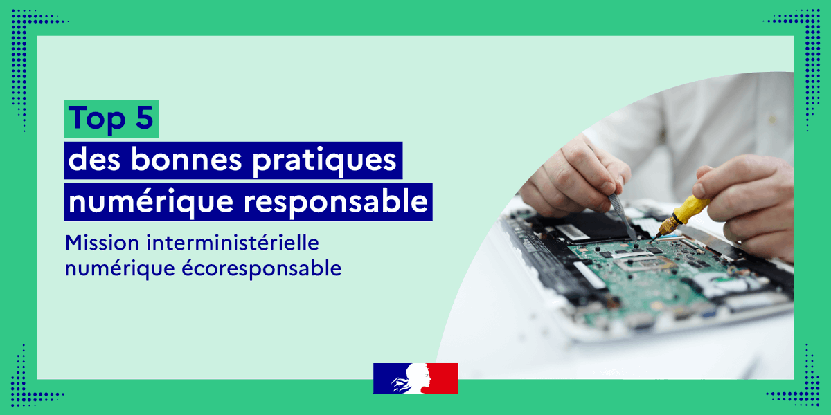 Par quoi commencer lorsque l'on souhaite réduire l'impact numérique de son organisation ?🤔
Découvrez notre Top 5 des bonnes pratiques issues du Guide de bonnes pratiques numérique responsable pour les organisations ! #numeriqueresponsable
ecoresponsable.numerique.gouv.fr/posts/top5-bon…