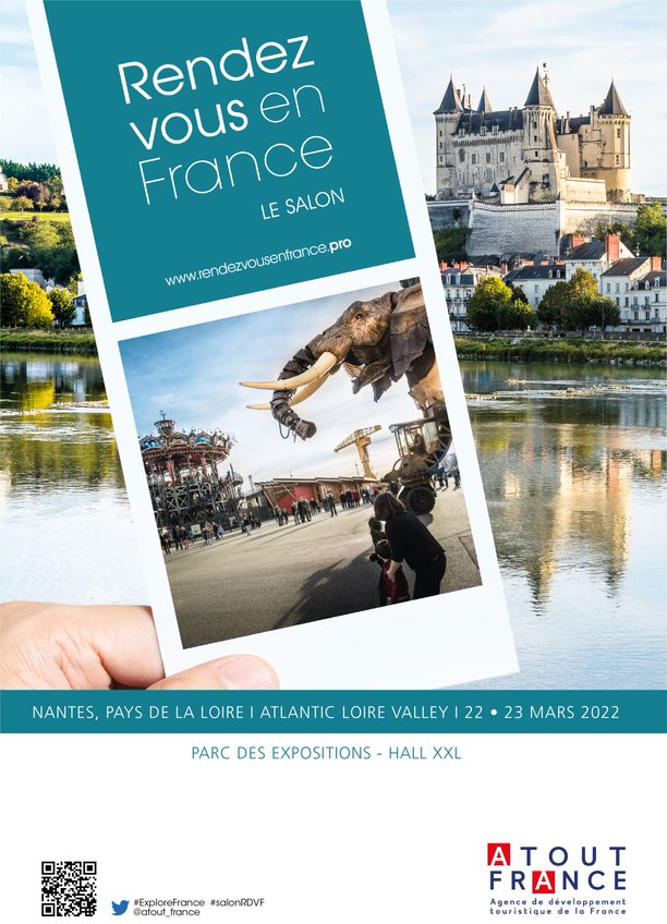 atout_france's tweet photo. J-1 avant l’ouverture de #SalonRDVF, grand rassemblement du tourisme mondial ! L’occasion pour les 600 prescripteurs venus de 57 pays de découvrir tout le meilleur de l’offre touristique française ! Rdv demain à Nantes, en Pays de la Loire ! https://t.co/PQYQfQq7j6 https://t.co/UmxLYQBcSm