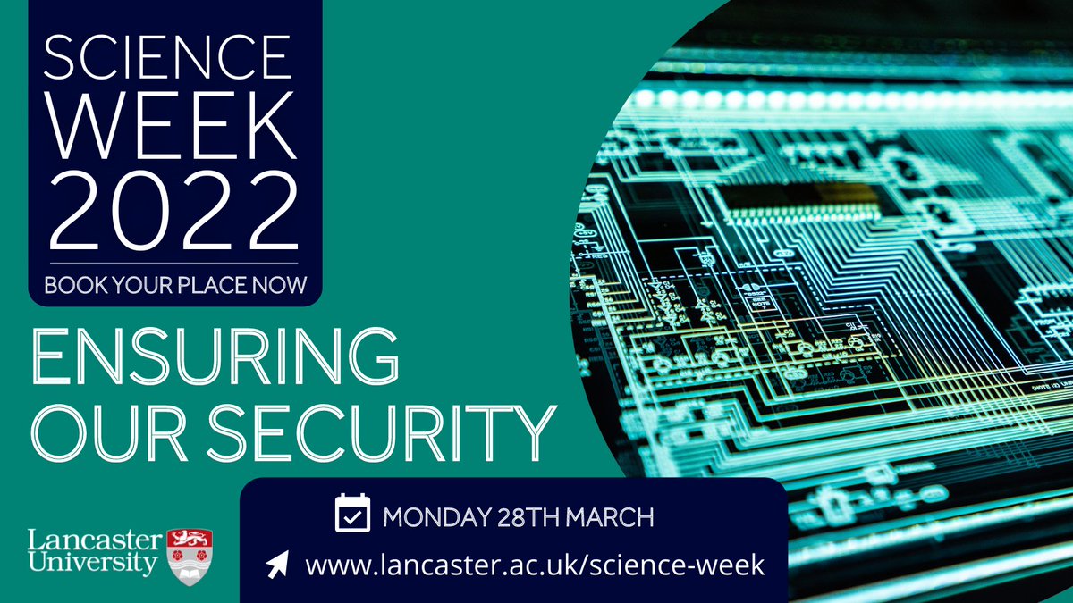 LancsUniSciTech's tweet photo. Join Dr Ian Levy from @NCSC on as he discusses ‘Protecting Our Country for Fun and Profit.’ Exploring how we can improve #cybersecurity for the future.
📍 Lancaster University
📆 Monday 28th March
👉https://t.co/gogHGePhO9
#luscienceweek22 https://t.co/Crg8tlbenh