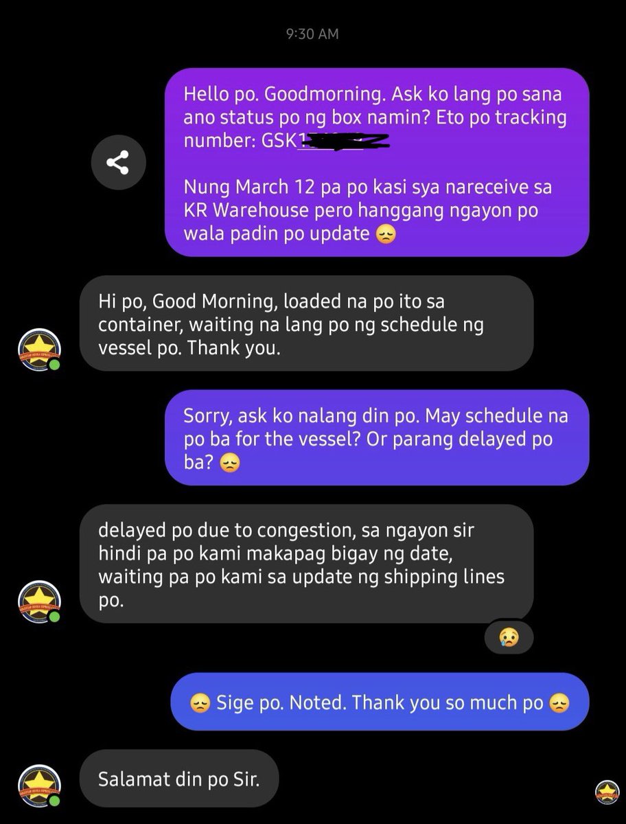seoulchildph's tweet photo. #SCPH_Updates
Update from goldstar! Currently delayed and awaiting for schedule pa for Box 3 βΉοΈ
Weβll post another update if already shipped out na from KR. π
PS. Hindi po sir yung partner namin, gorl po sya gorl char https://t.co/JSYmxC73DK