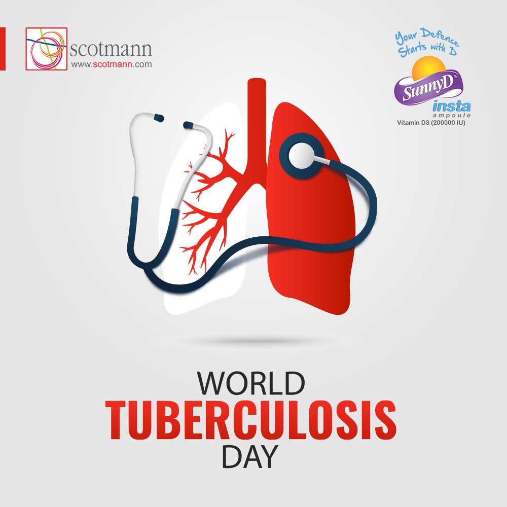 Let's strive to make our country Tuberculosis Free. Vitamin D has a potent and clinically proven role in supporting lungs and pulmonary health.

#WorldTBDay22 #StriveHard #Tuberculosis #LungsHealth #TuberculosisFree #scotmann #sunnyDInsta #VitaminD #Vitamins