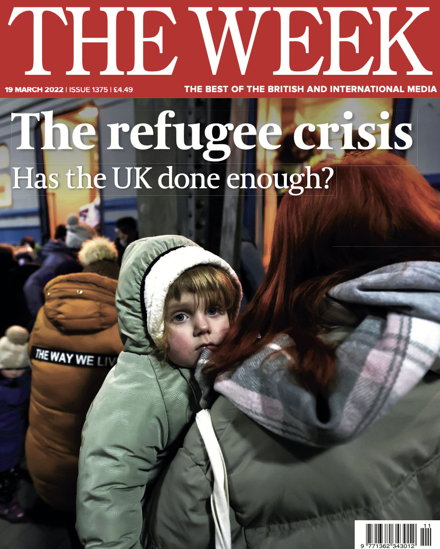 The Week Magazine. Ukrainian refugees take the train from Lviv Holovnyi Railway Station to Poland. Photo by Ziv Koren / <a href="/PolarisImages/">Polaris Images</a>  / <a href="/eyevine/">eyevine</a>