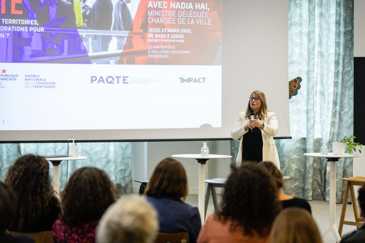 [PAQTE] Quelle mobilisation de la communauté des entreprises du #PAQTE pour l’insertion sociale et économique des habitants des quartiers populaires !

<a href="/ANCTerritoires/">Agence nationale de la cohésion des territoires</a> <a href="/NadiaHAI78/">Nadia HAI</a> <a href="/Bpifrance/">Bpifrance</a> <a href="/madelinepeix/">Marie Adeline-Peix</a> <a href="/AhmedBouzouaid/">Ahmed BOUZOUAID</a>🎯