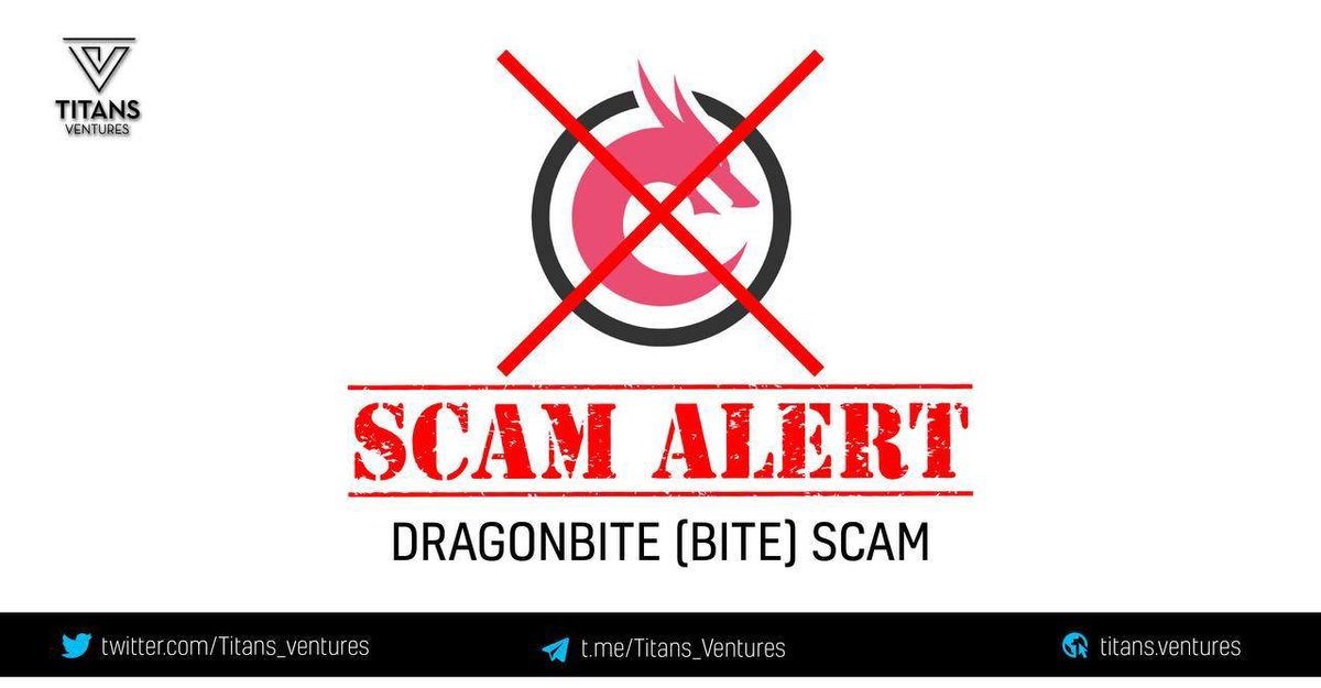 ⚠️ Organized SCAM ALERT ❗️

Titans Ventures would like to warn the entire Blockchain - Crypto community around the world about a project and a group of scam developers: <a href="/DragonBiteDB/">DragonBite</a> 
1/12