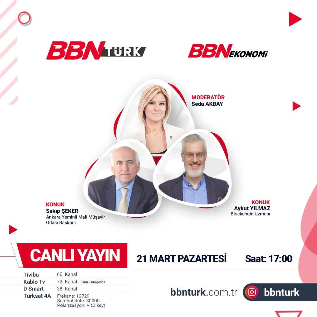 0xAykut's tweet photo. Today I will join BBN Turk TV to answer questions about cryptocurrencies at 17:00 GMT+3 https://t.co/GAhPFGeAxK