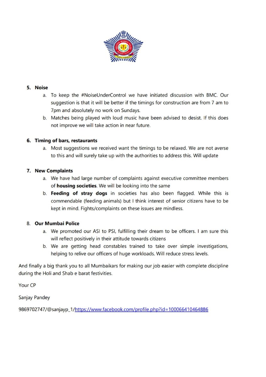 Dear Mumbaikars, our few other initiatives according to your responses.

Please keep sharing your important suggestions. 

<a href="/sanjayp_1/">sp</a>