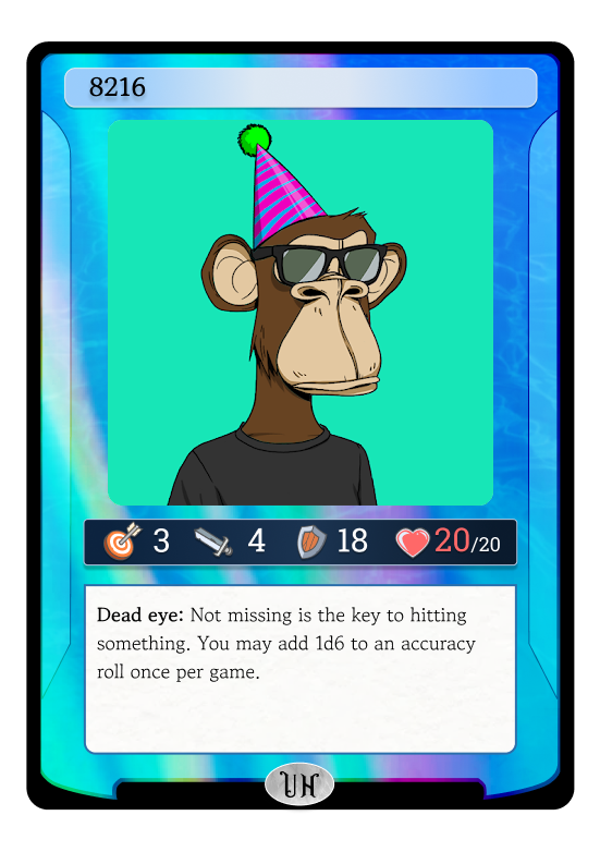 UnlikelyHeroNFT's tweet photo. Sure bored apes are cool, but what if they were shiny tho? https://t.co/ERt6G7LwUf