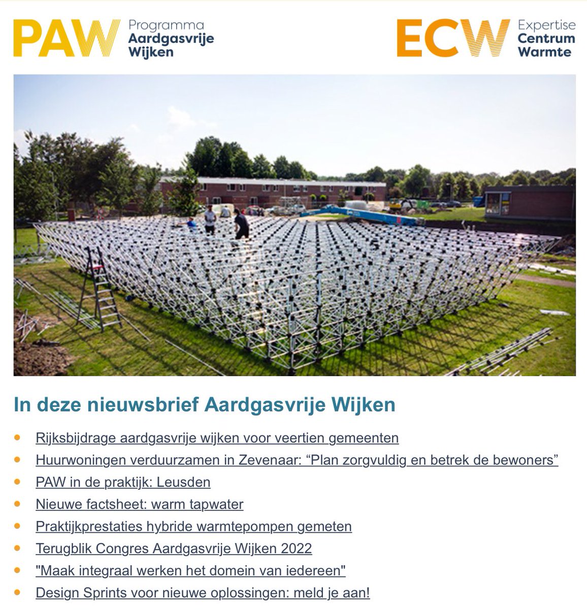 JuliaSonderm's tweet photo. Lees de nieuwsbrief van #PAW #ECW #aardgasvrij @PAWaardgasvrij over de 3e ronde #proeftuinen, verhalen uit de #praktijk van #gemeenten @gemeenteleusden @Zevenaar, terugblik op het congres, info over #warmtapwater #warmtepompen via deze link
https://t.co/2RflUIc1Fh https://t.co/7Ma3q11OLJ