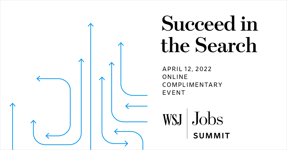 Join us on Tuesday, April 12 at the <a href="/WSJ/">The Wall Street Journal</a> Jobs Summit.  
Take away a practical toolkit from navigating job search to negotiating an offer. 
Register today for your complimentary pass: bit.ly/3t1Qb8f
#diversityinclusion #womenandwork #wjsjobssummit