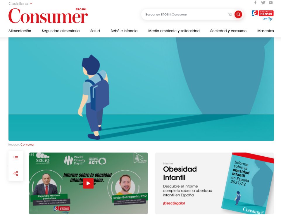 Vídeo-Podcast SEEDO | Informe sobre la obesidad infantil en España. <a href="/eroskiconsumer/">Consumer EROSKI. Consumidores bien informados.</a> <a href="/SociedadSeedo/">SEEDO</a> <a href="/SEEDO_Infantil/">@SEEDO_Infantil</a> 
consumer.es/alimentacion/m…