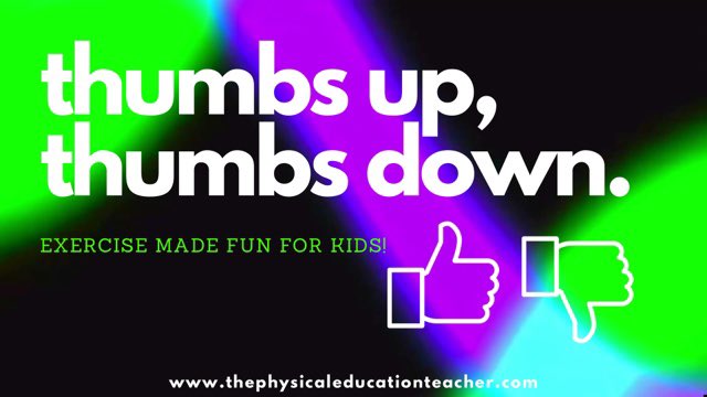 Simple Thumbs Up Thumbs Down Exercise Game Made Fun for Kids (w/audio) youtu.be/ZzUxFzWfC3k via