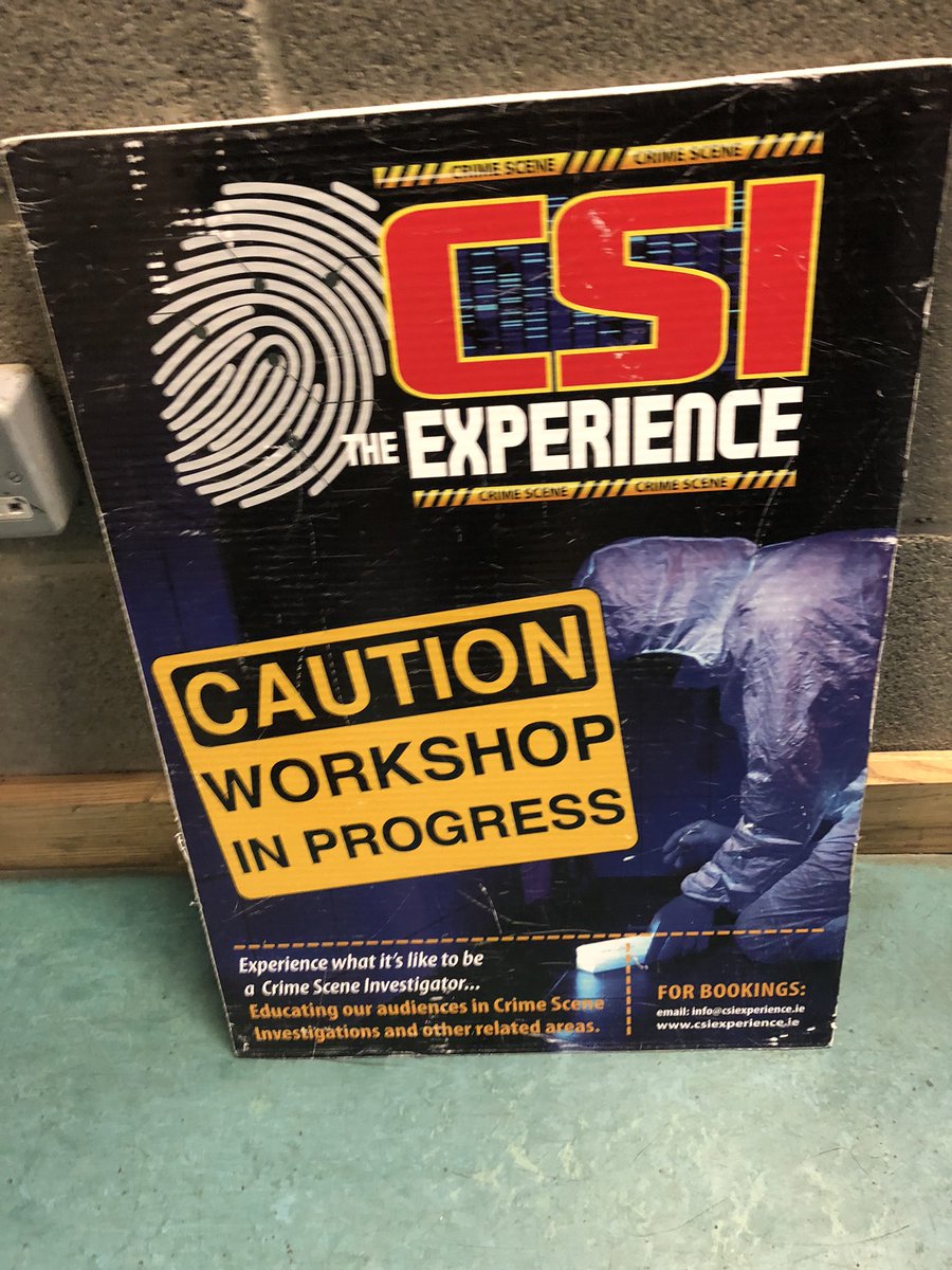 Colm 4 having a great introduction to criminal forensic investigations today with <a href="/CSI4SCHOOL/">CSI Experience</a>