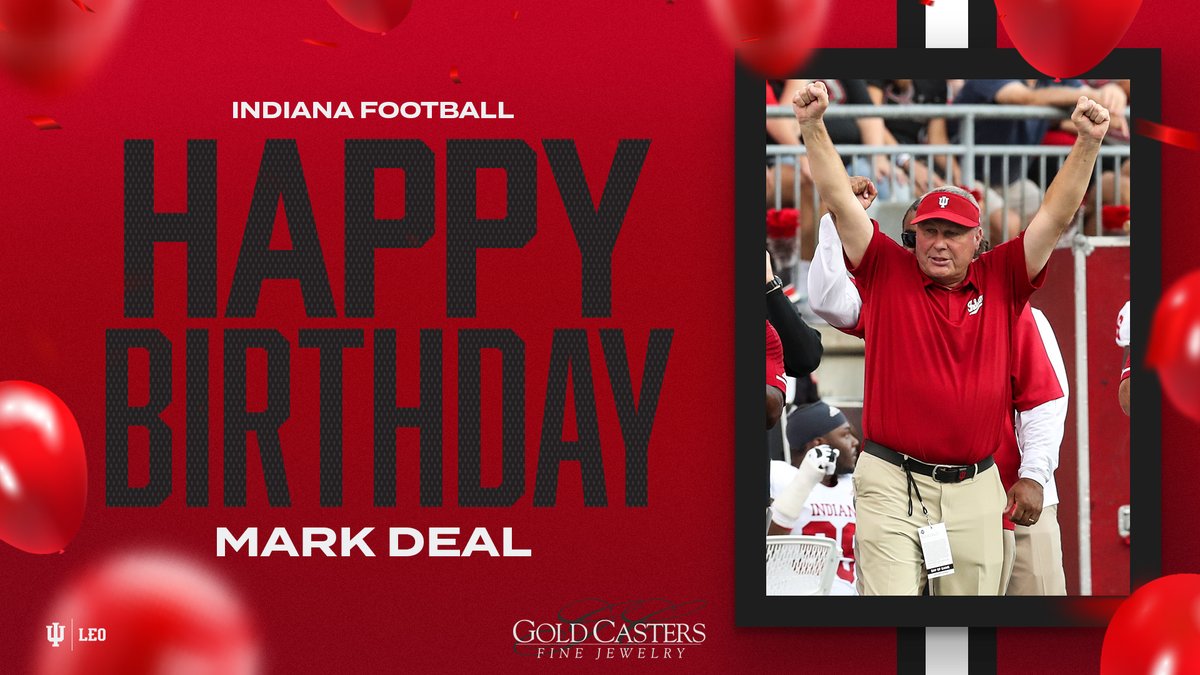 IndianaFootball's tweet photo. HBD, Mark Deal! 🎁🎂🎉

#LEO https://t.co/wgnE8Iq8aW