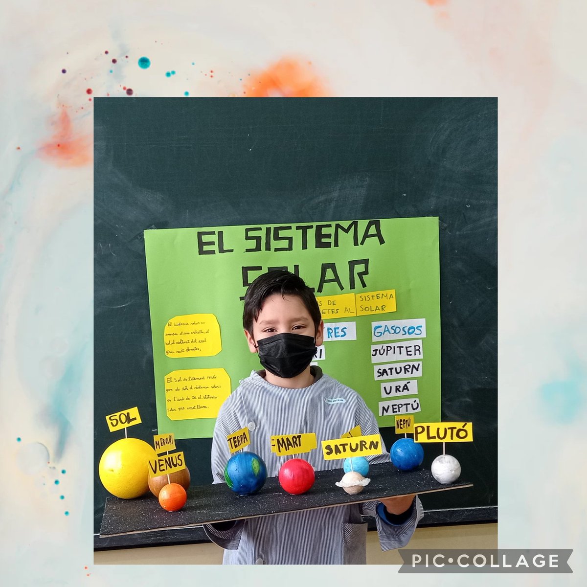 EscolaMariaWard's tweet photo. #2EPB Exposicions orals: Avui el Thiago ens ha parlat del Sistema Solar. Ho has fet molt bé!🤩 https://t.co/g0xKB59jQD