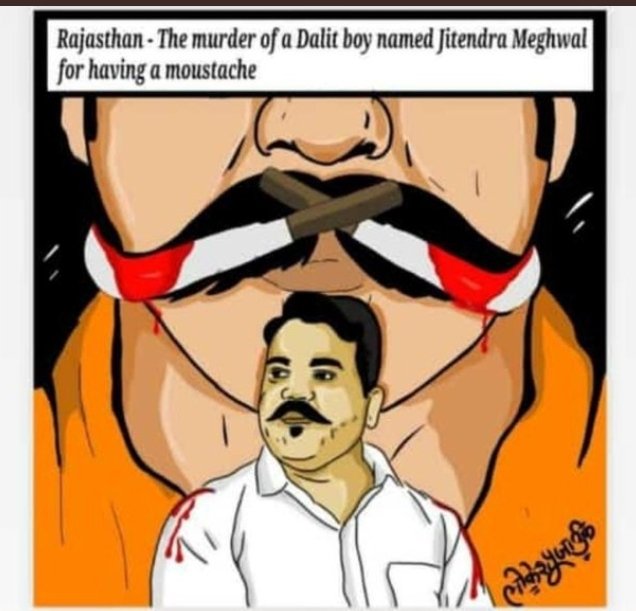 tathagat_Budha's tweet photo. Question to all casteists :
Does dalit moustache make you feel inferior, why ?
You can't impose your will on us by terrorism. We are makers of this land. You are takers and parasites.
#चलो_पाली_सवाल_मूछों_का_है https://t.co/kVmvaU5MAC