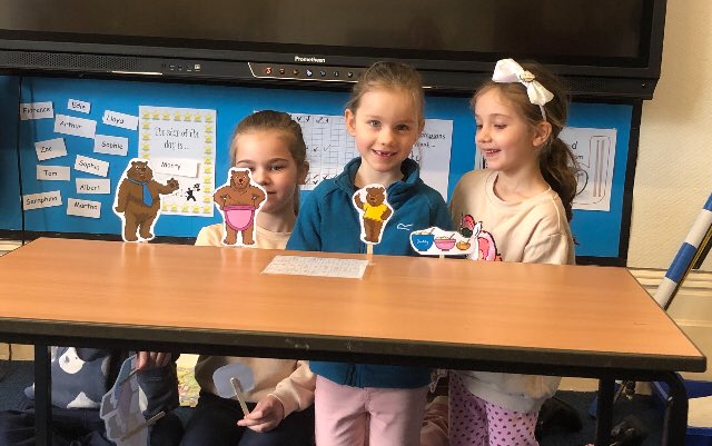 CarrdusYear1's tweet photo. Oh no I think Goldilocks has been caught! We had lots of fun acting out the story this morning! #carrduschool https://t.co/3soEzdo9NG