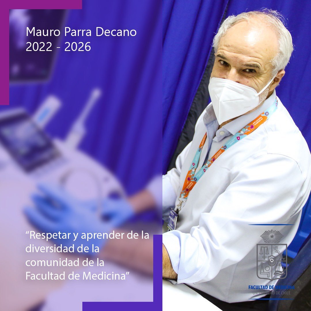 En la Fac. Medicina UChile, tenemos una gran noticia!: Mauro Parra, es candidato a Decano. Seguro logrará liderar una Facultad realmente al servicio del país, que colaboremos, nos unamos  para la formación de lxs profesionales que el país requiere. Te invito a apoyarlo!!