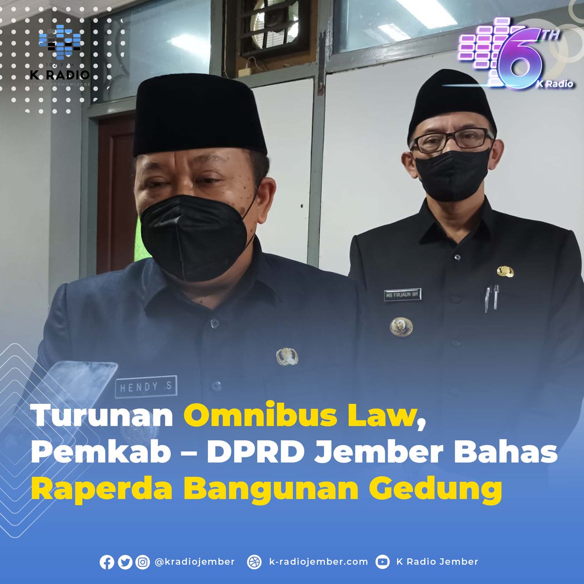 kradiojember's tweet photo. Pemkab dan DPRD Jember mulai membahas Rancangan Peraturan Daerah (Raperda) tentang Bangunan Gedung. Baca berita selengkapnya di: https://t.co/66Crn8PCvJ https://t.co/pO2kYEOBPX