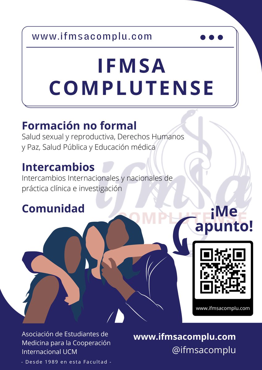 🗓Mañana 22 de marzo... lxs estudiantes de <a href="/ifmsacomplu/">IFMSA Complutense</a> estarán por la Facultad de Medicina🩺