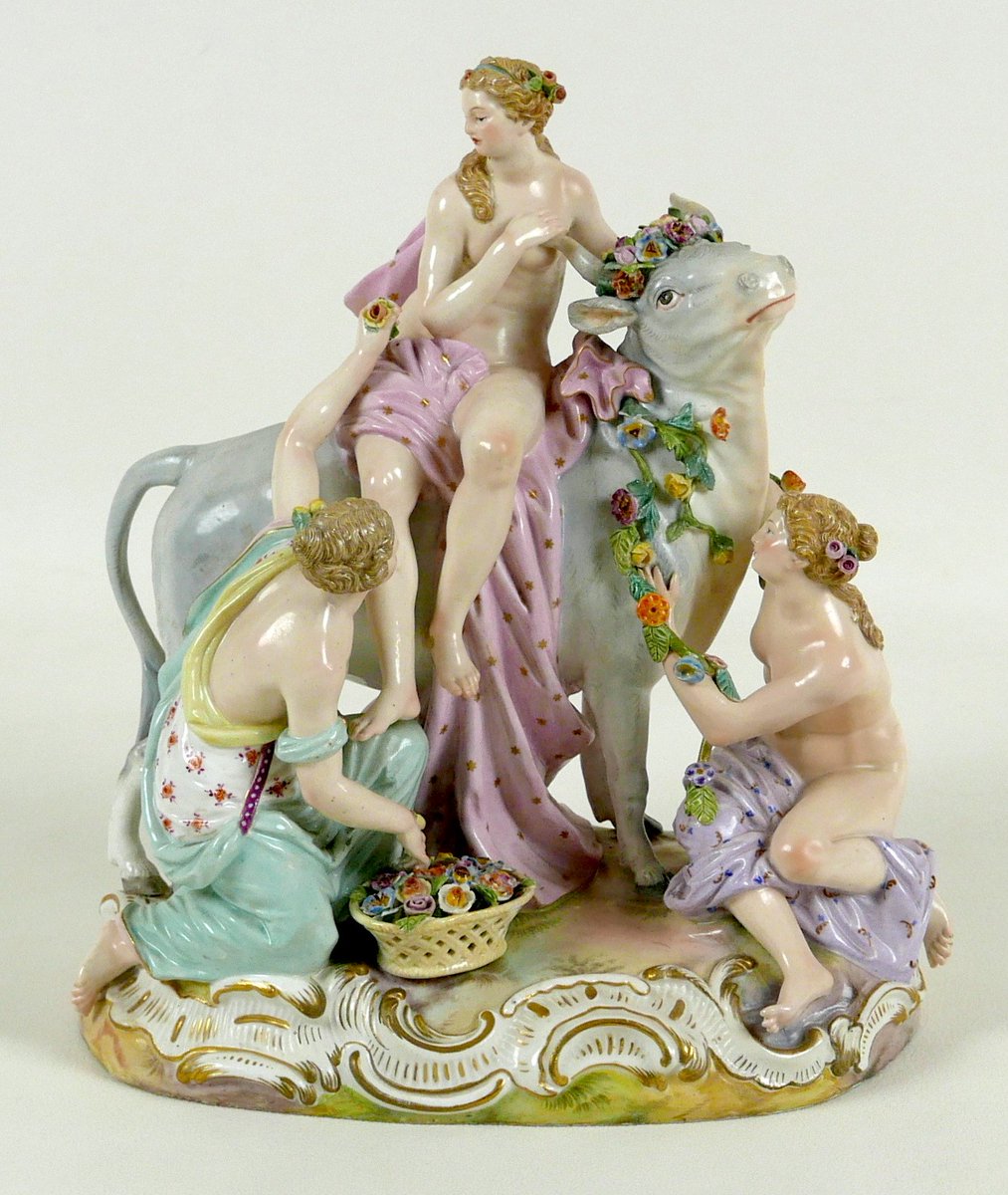 StoreAntiques's tweet photo. Personally, I love old Meissen so when I saw this 19th-century Meissen Europa &amp; the Bull figure group I couldn't resist. I expect it will go quickly though :( https://t.co/hDfINDMDZr https://t.co/BRfPK434XW