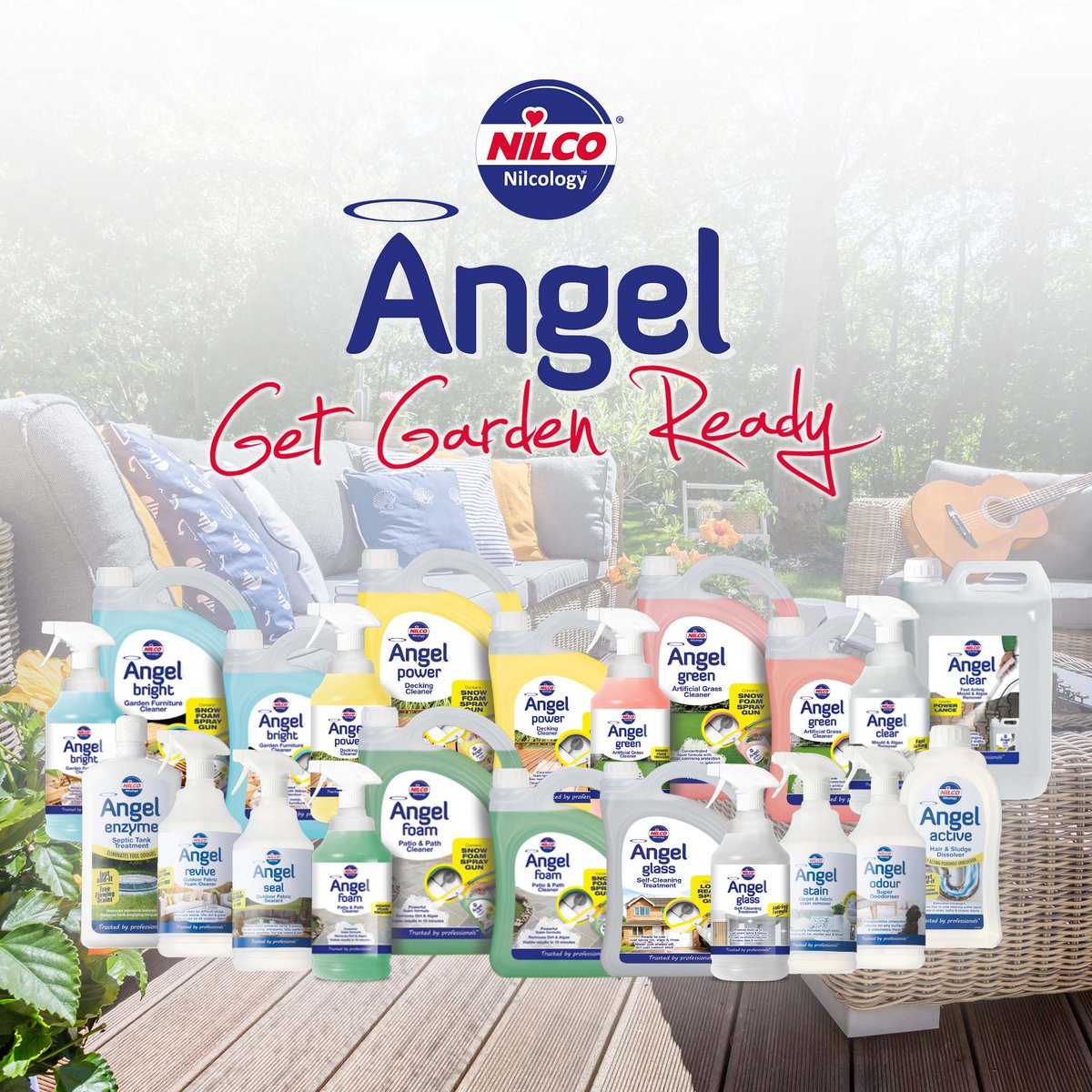 🌟 Introducing our brand new Nilco ‘Angel’ range 🌟
12 BRAND NEW products, specially formulated to get your garden ready in time for summer 🏡

Find the whole range directly on our website ➡ bit.ly/3ioEfIN

#summer #nilcouk #angel #cleaning #garden #furniture #bbq