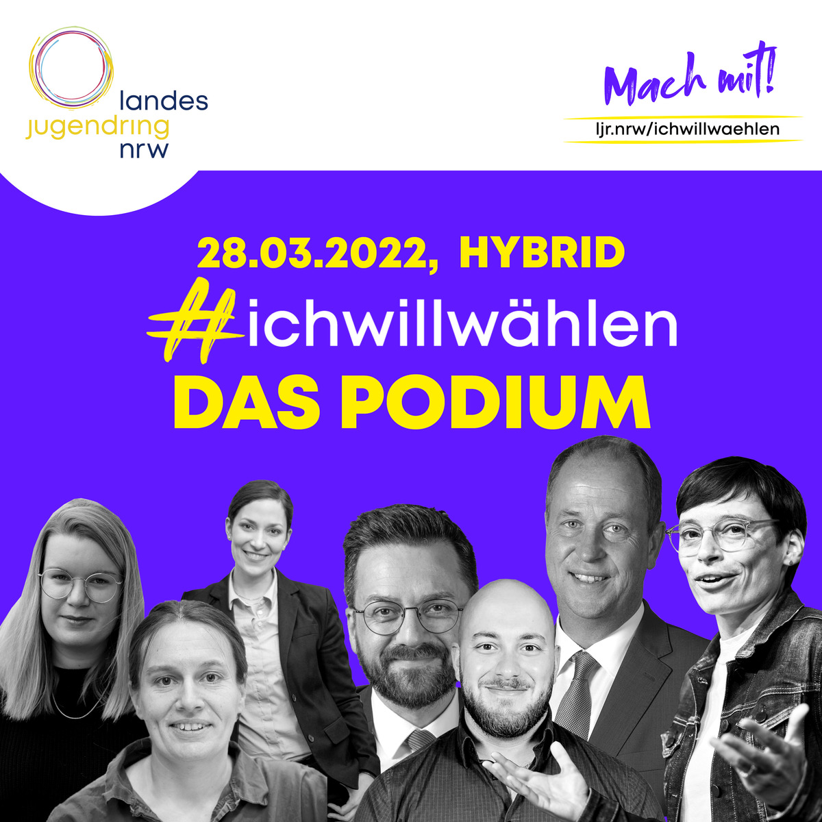 Bist du schon angemeldet? Am 28. März laden wir Dich und die Spitzenkandidat_innen, bzw. ihre Vertretungen der demokratischen NRW-Parteien ein! Sei in Düsseldorf oder digital dabei und diskutier mit uns über eine jugendgerechte Zukunft in NRW!​​​
ljr-nrw.de/nrw-jugendgere…