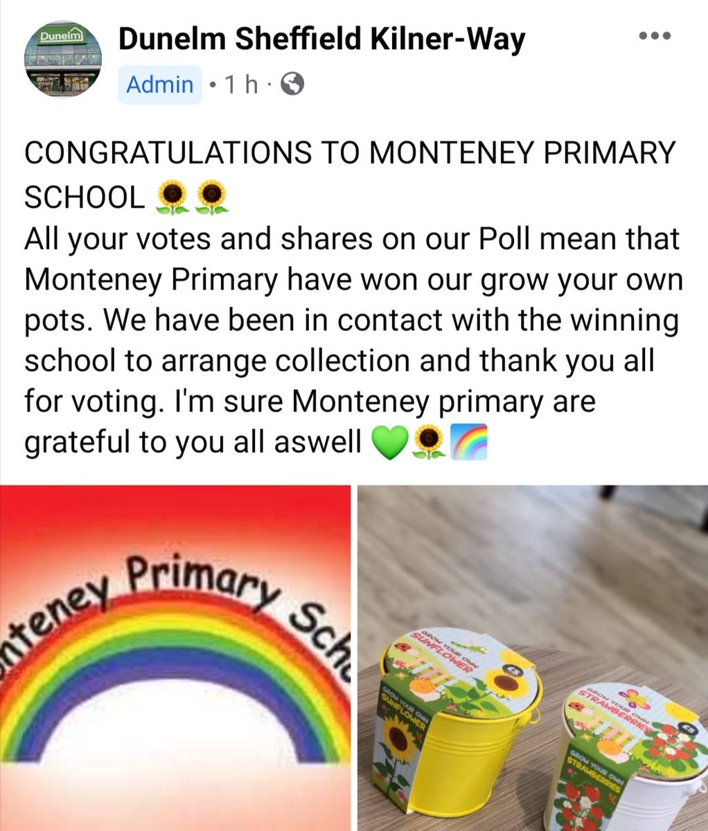 Well done Monteney! Thank you to everyone who voted. Our gardening club will make good use out of these I'm sure 😁
<a href="/monteneynursery/">Monteney Nursery</a> <a href="/MonteneyFS2/">Monteney Reception</a> <a href="/Y1Monteney/">Y1 Goodall & Irwin Classes</a> <a href="/y2_monteney/">Y2 Monteney</a> <a href="/monteneyy3/">@Y3Monteney</a> <a href="/monteneyY4/">Monteney Y4</a> <a href="/Y5monteney/">Year 5</a> <a href="/Y6Monteney/">Y6Monteney</a> <a href="/MonteneyPrimary/">News</a>