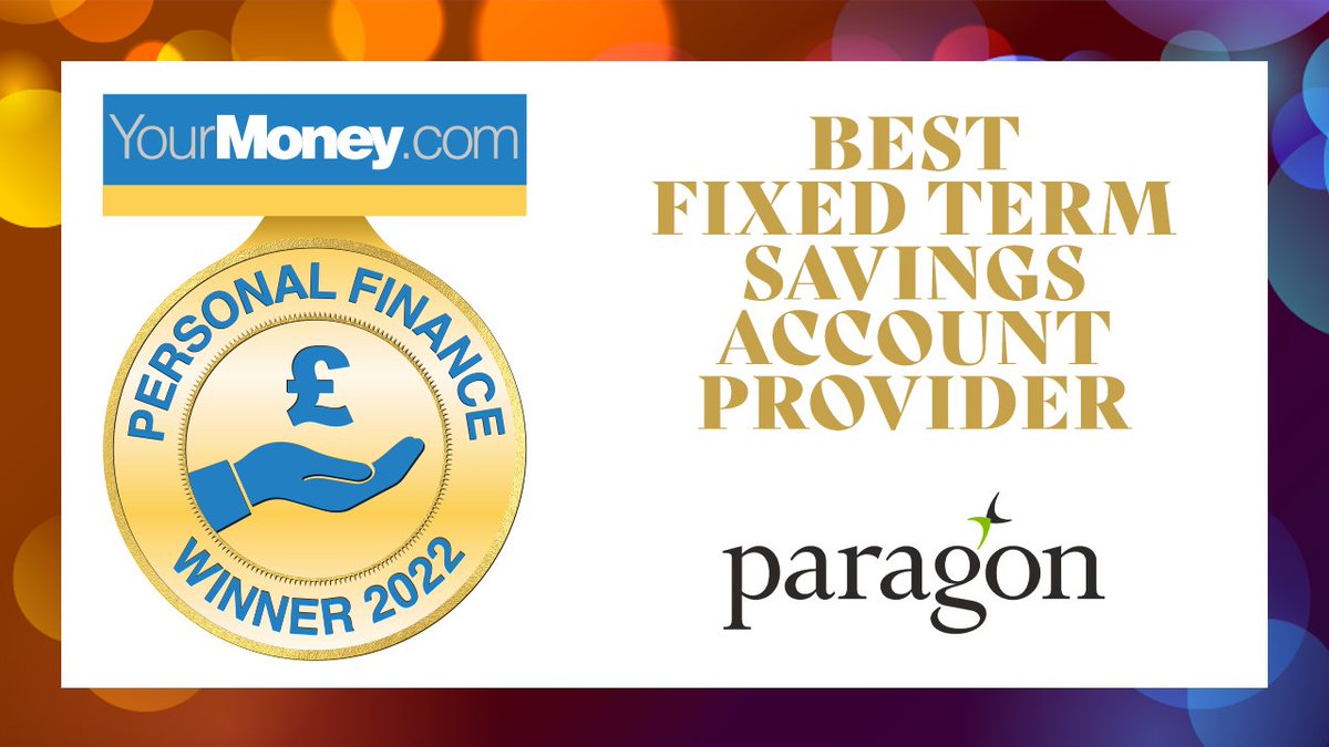 We're delighted to have won Best Fixed Term Savings Account Provider at the 2022 YourMoney.com Personal Finance Awards! #YMPF2022