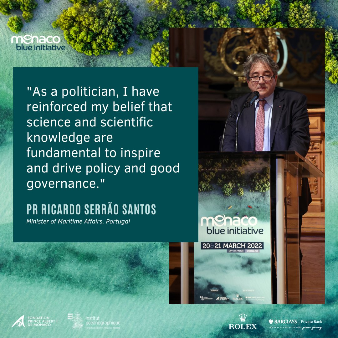#MonacoOceanWeek 🌊 Prof. Ricardo Serrão Santos, Minister of Maritime Affairs of Portugal, believes that good governance needs to be enlightened by science but also supported by "informed citizens, entrepreneurs &amp; industry."

#FPA2 #MOW2022 #MBI2022 <a href="/OceanoMonaco/">MuséeOcéanographique</a> 
©JC Vinaj/FPA2