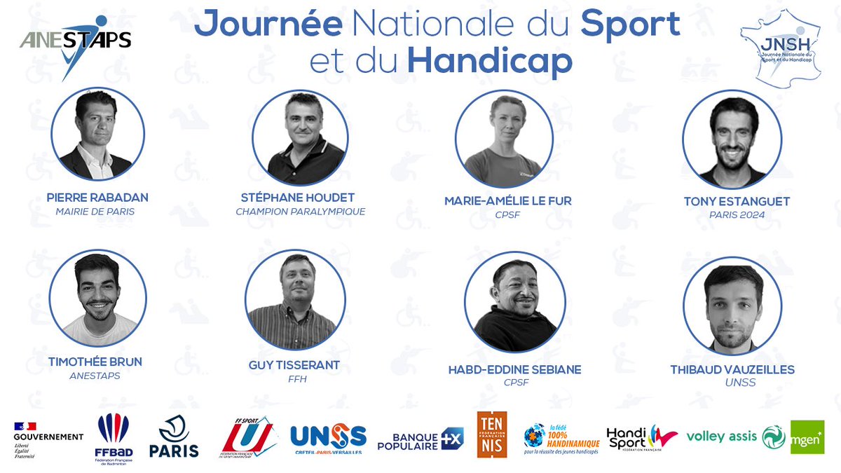 [ #JNSHANESTAPS 🦾] 

J-2 avant la Journée Nationale du Sport et du Handicap ! 🤩 

🗓 Rdv le 23 Mars à 9h pour un colloque : « L’activité physique, un outil éducatif au service de l’inclusion »

✅ Inscris-toi : docs.google.com/forms/d/e/1FAI…