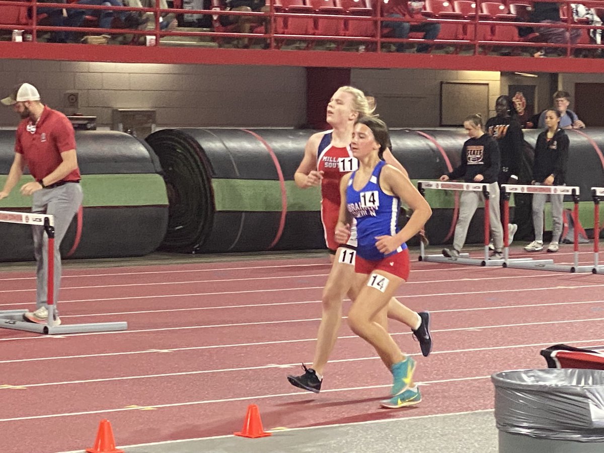 MSPatriotsTrack's tweet photo. Off to a great start in the 3200m Run 

Madeline 13:17.59 (4th place)  
Kelsey 14:04.20 
Abby  15:21.30 https://t.co/H9ztjagFHM