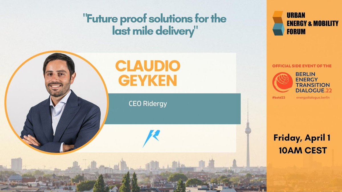 ClaudioGeyken's tweet photo. 🔜 Join me at #UEMF22 for interesting discussions and important takeaways!
Registration is open 👉 https://t.co/dlZPuixqXf
@BBEnergyNetwork
@Rider_gy https://t.co/sxQh75rdm2