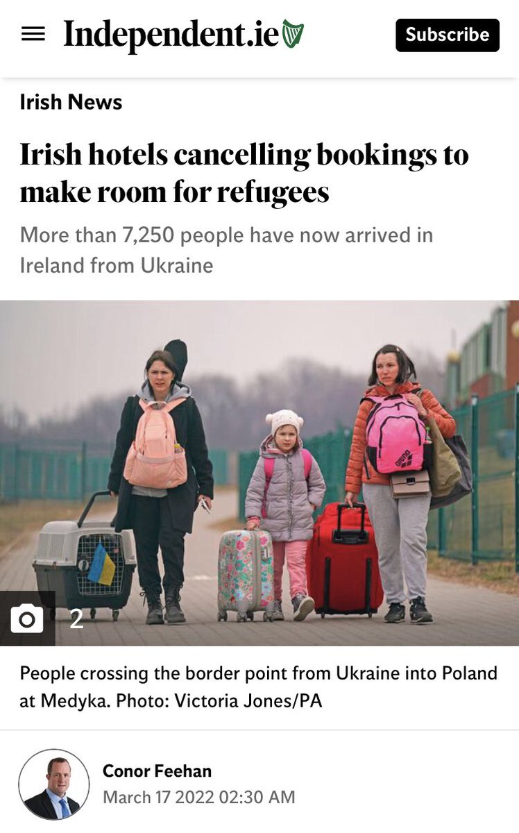 RichieHayes2's tweet photo. Individuals who take in Ukrainians do so at their own expense.
Hotels, however, will be paid by the state. (i.e. you and me.)
Paying attention yet, Paddy? https://t.co/3DdSxj9RoH