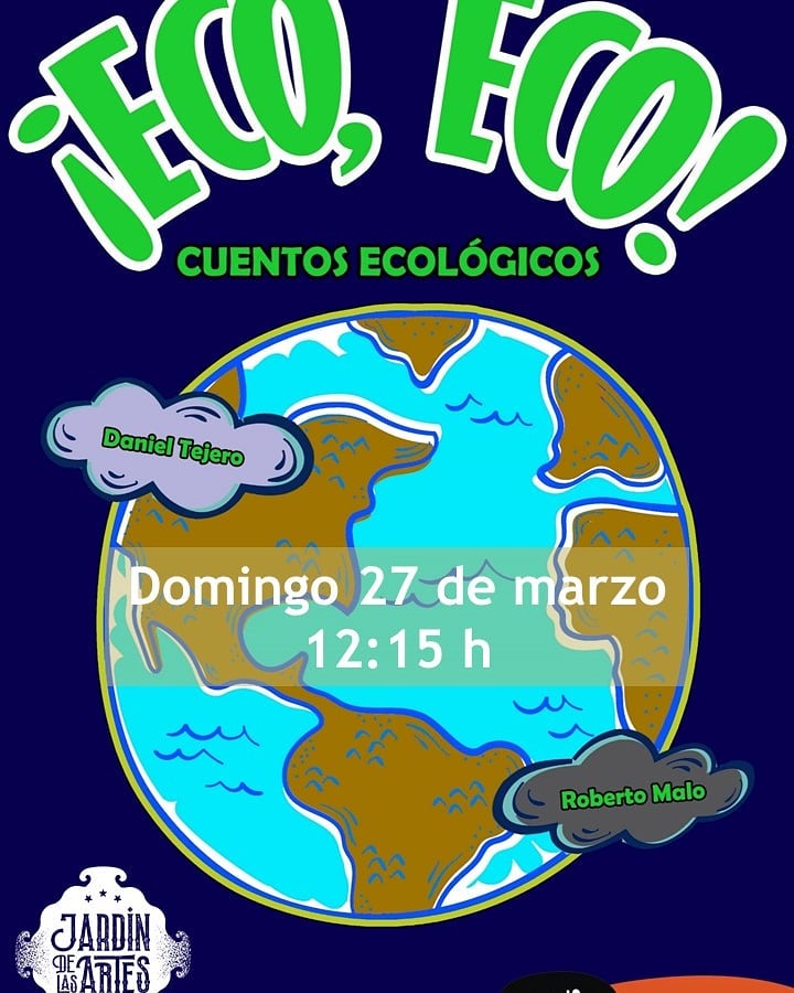 malo_roberto's tweet photo. Este domingo 27 de marzo a las 12:15 horas tenéis una cita en El Jardín de las Artes Zaragoza (Parque deportico Ebro) con nuestro cuentacuentos "¡ECO, ECO!" (Cuentos ecológicos). Un lugar maravilloso donde disfrutar de cuentos muy especiales. @danith77 
https://t.co/sYeMY3z8hf https://t.co/EQpaOsjicl